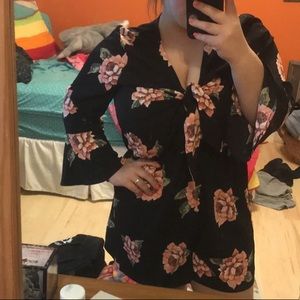 Flower Printed Romper